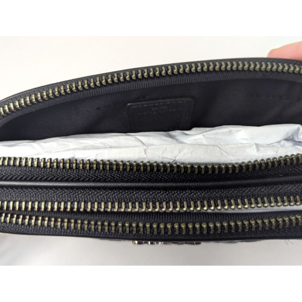 Coach Black Canyon Quilt Exotic Embossed Leather Clutch Crossbody Purse NWT - Picture 12 of 15